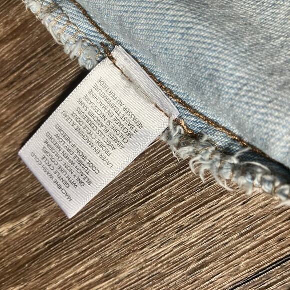 Tinsletown Fitted Mini Skirt Raw Hem (M) Junior Blue Graphics - Picture 9 of 13